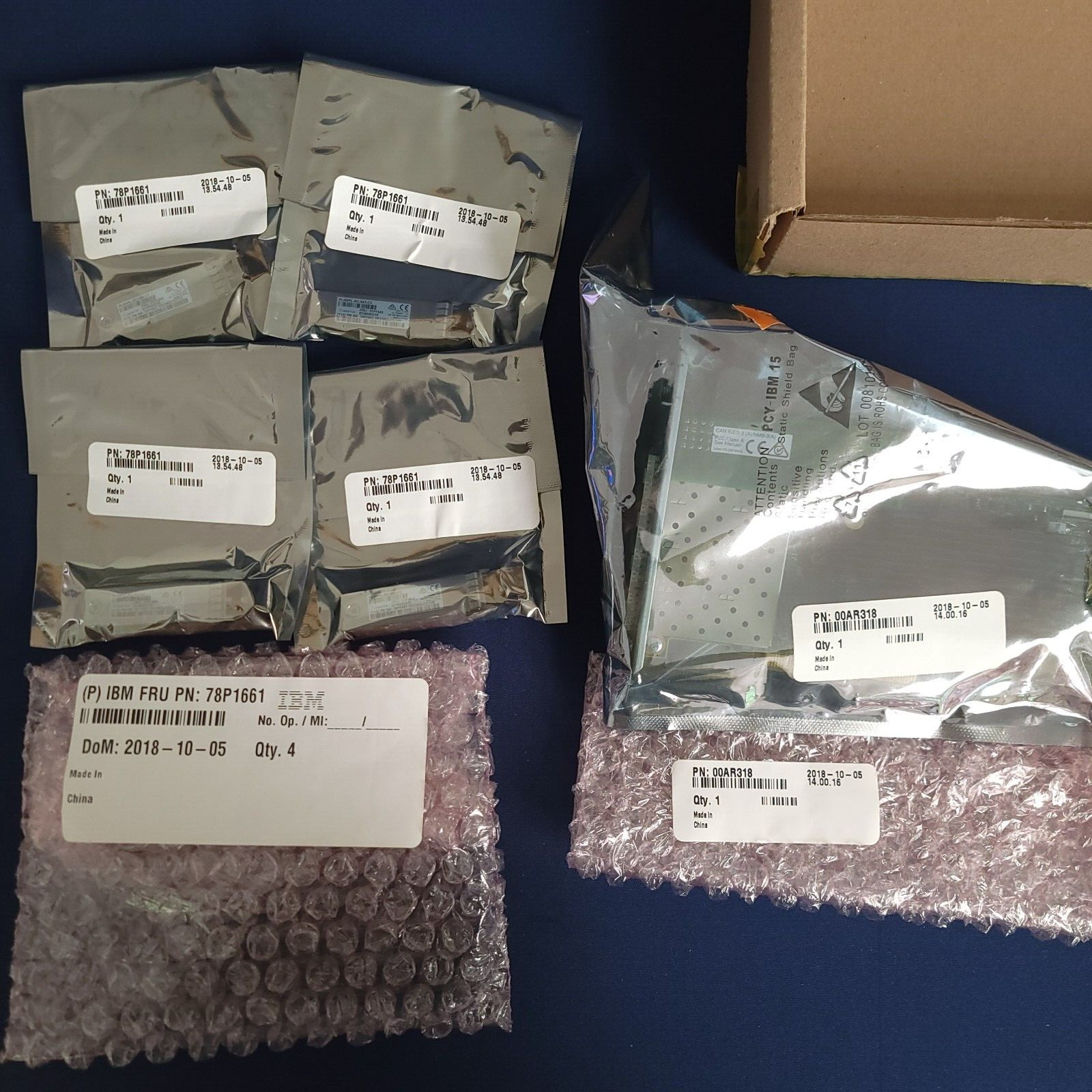 4 IBM PN 78P1661 and 1 IBM PN 00AR318