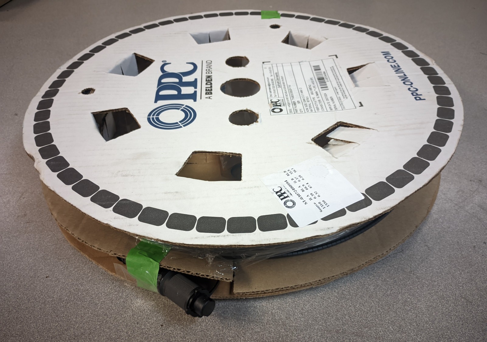 PPC QuikPush 500ft Hardened Fiber Drop HFOC APC SC Balistix G657A2 FTTH Outdoor