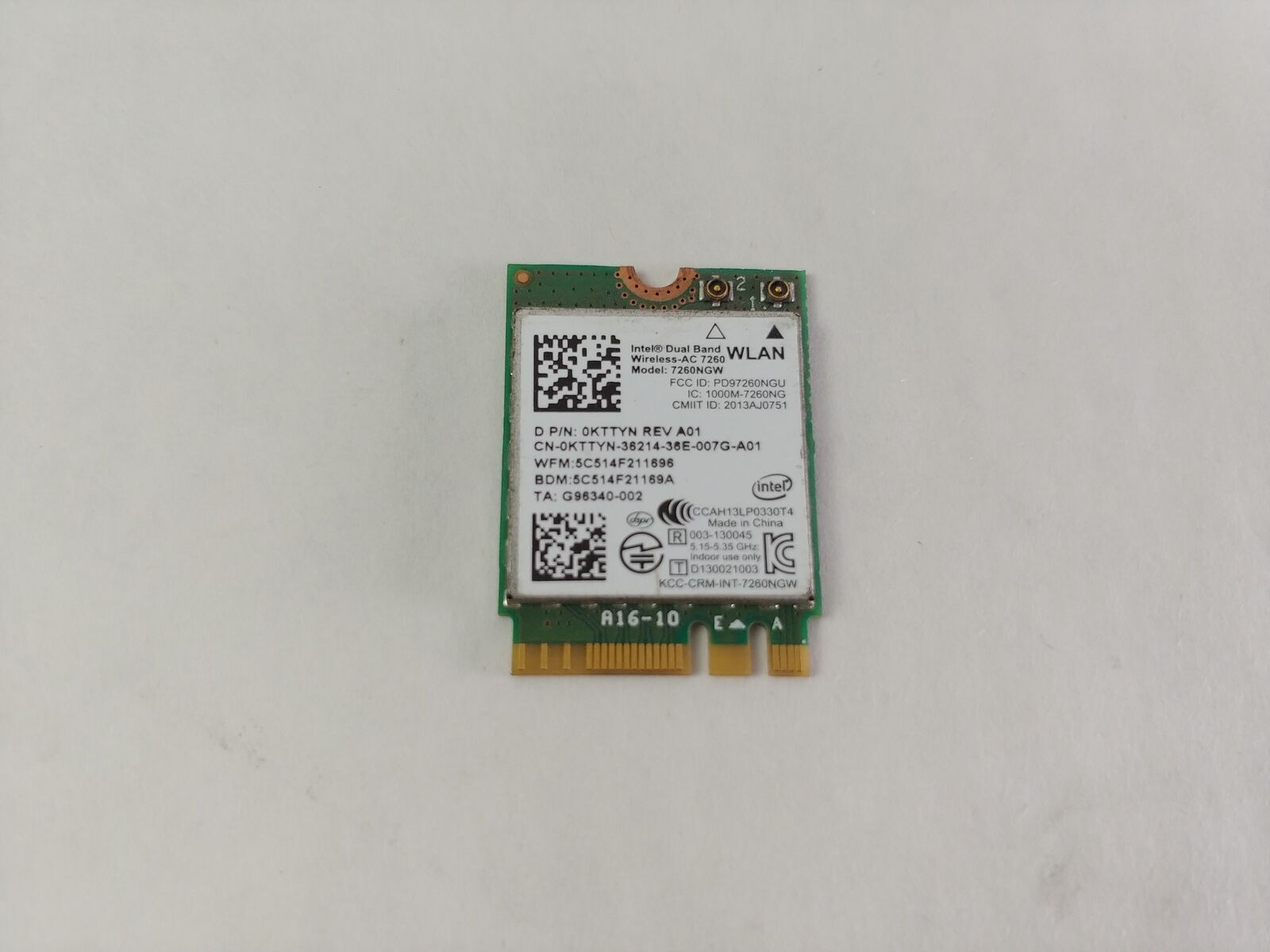 Intel 7260NGW Wireless-AC 7260 802.11ac M.2 Wireless Card + Bluetooth
