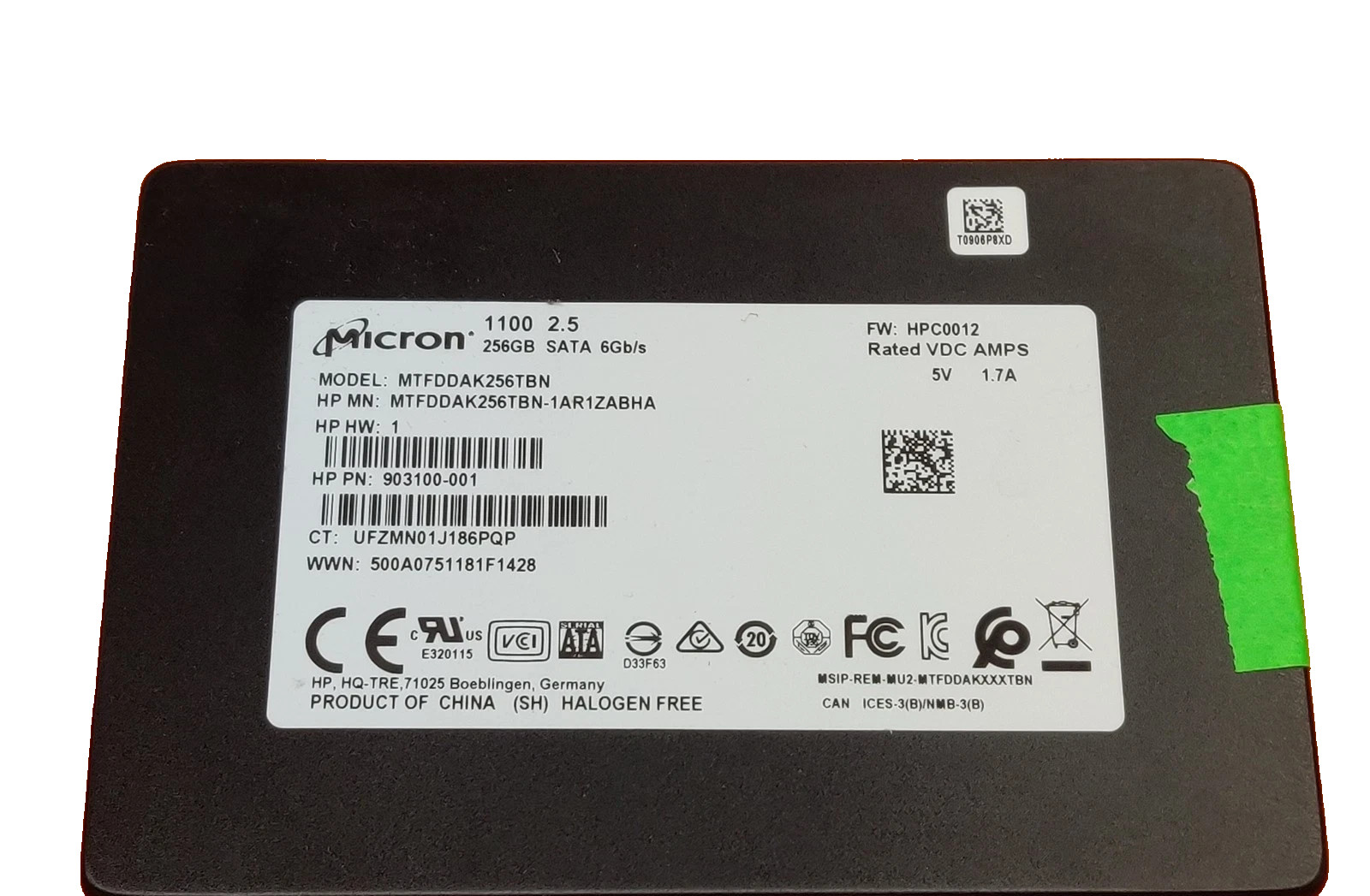 MICRON 1100 256GB 2.5" SATA SSD MTFDDAK256TBN-1AR1ZABHA