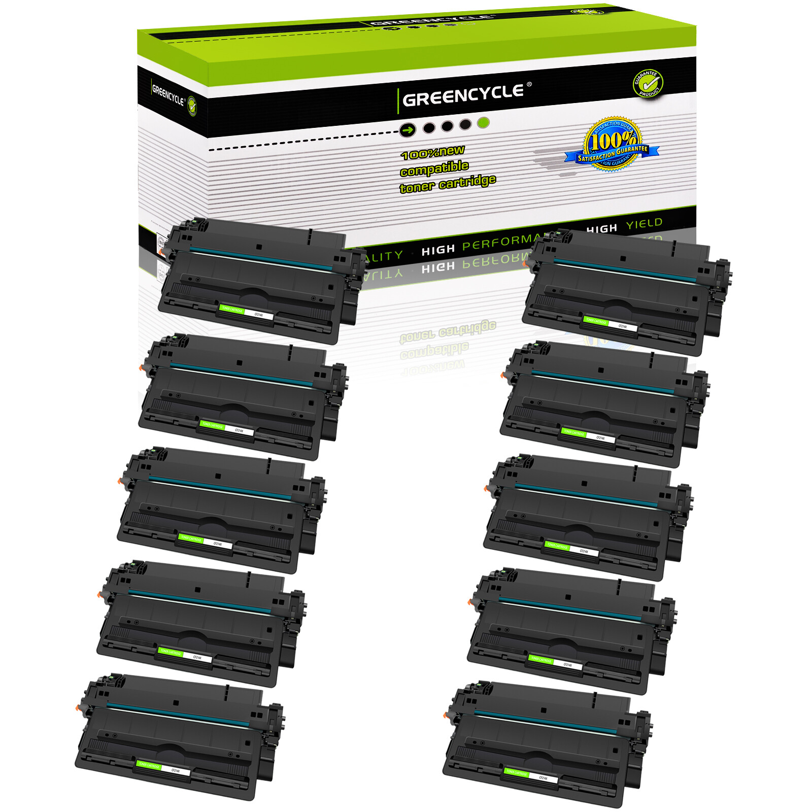 10PK CF214X 14X Toner Fit for HP LaserJet Enterprise 700 M712dn M712n MFP M725dn