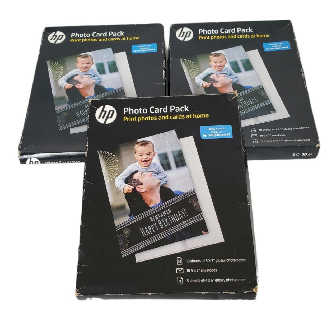 HP Photo Paper Card Pack Glossy White 5x7 Birthday Wedding Picture Craft