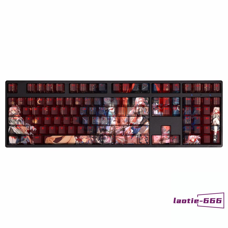 Wuthering Waves Denia 108 Keycaps Dye-sub PBT keycap New for Cherry MX Keyboard