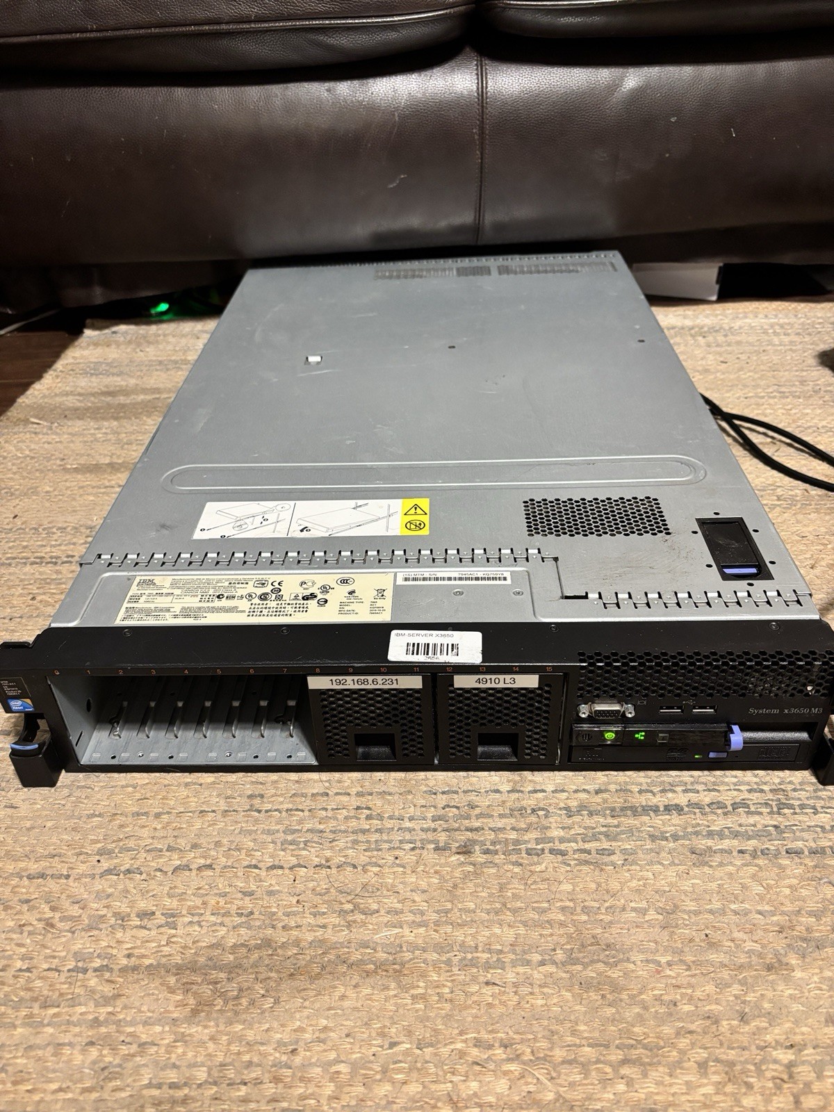 IBM 7945-AC1 x3650 M3 Server Xeon CPU-No HDD- Power Tested Only
