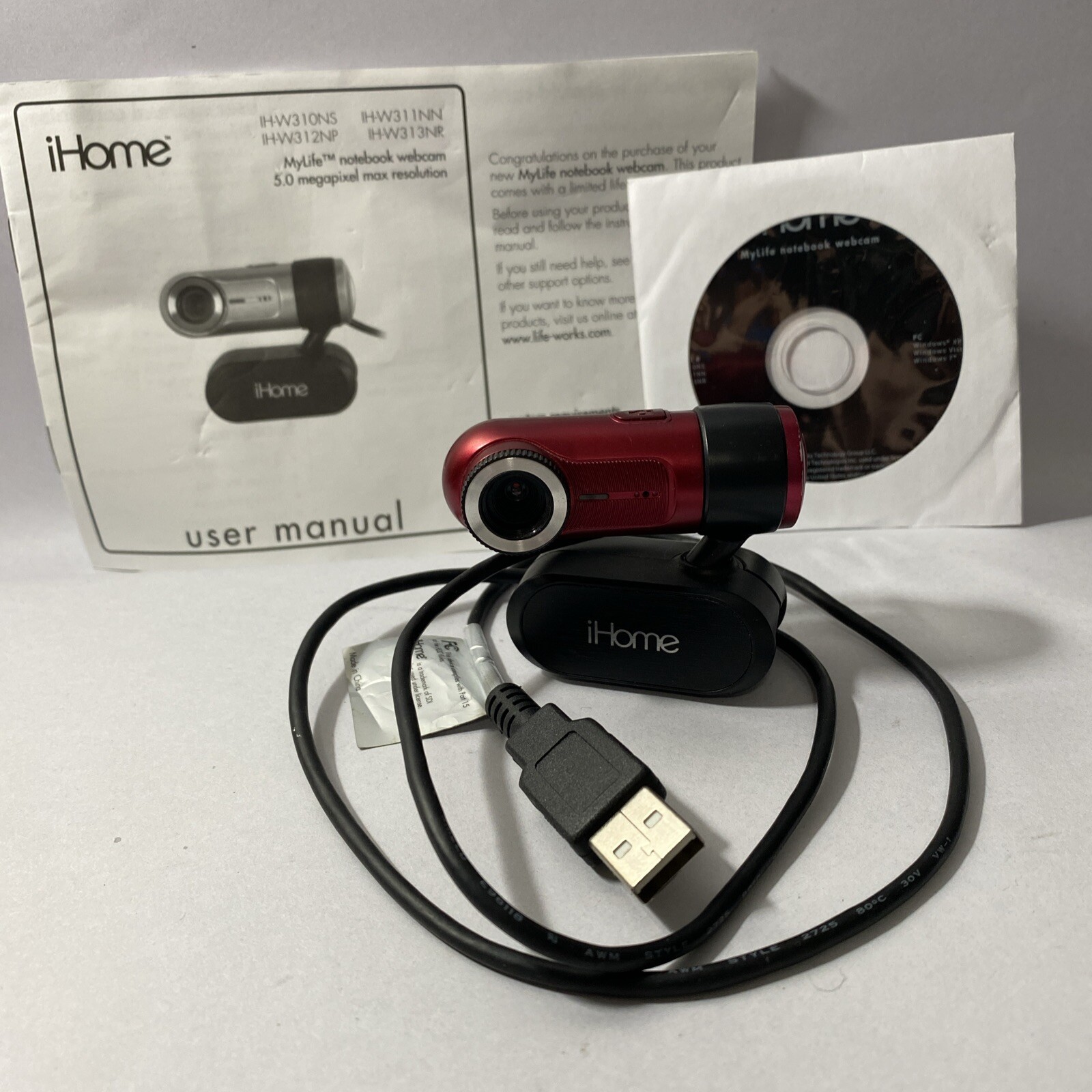 iHome My Life Notebook Camera IH-W310NS Webcam 5.0 Megapixel Used Tested Working