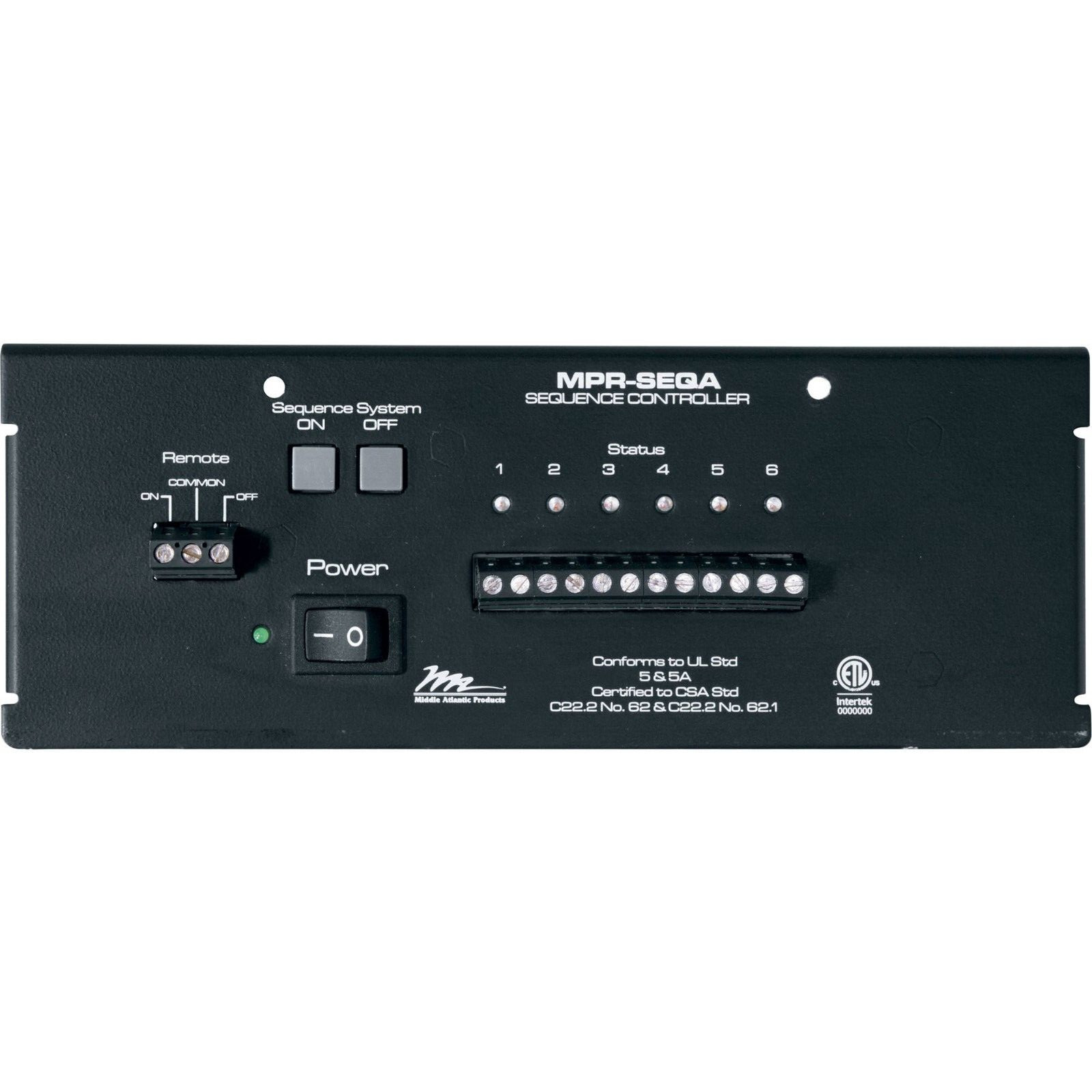 Middle Atlantic Six-Step Sequencing Controller for MPR Raceway System MPR-SEQA