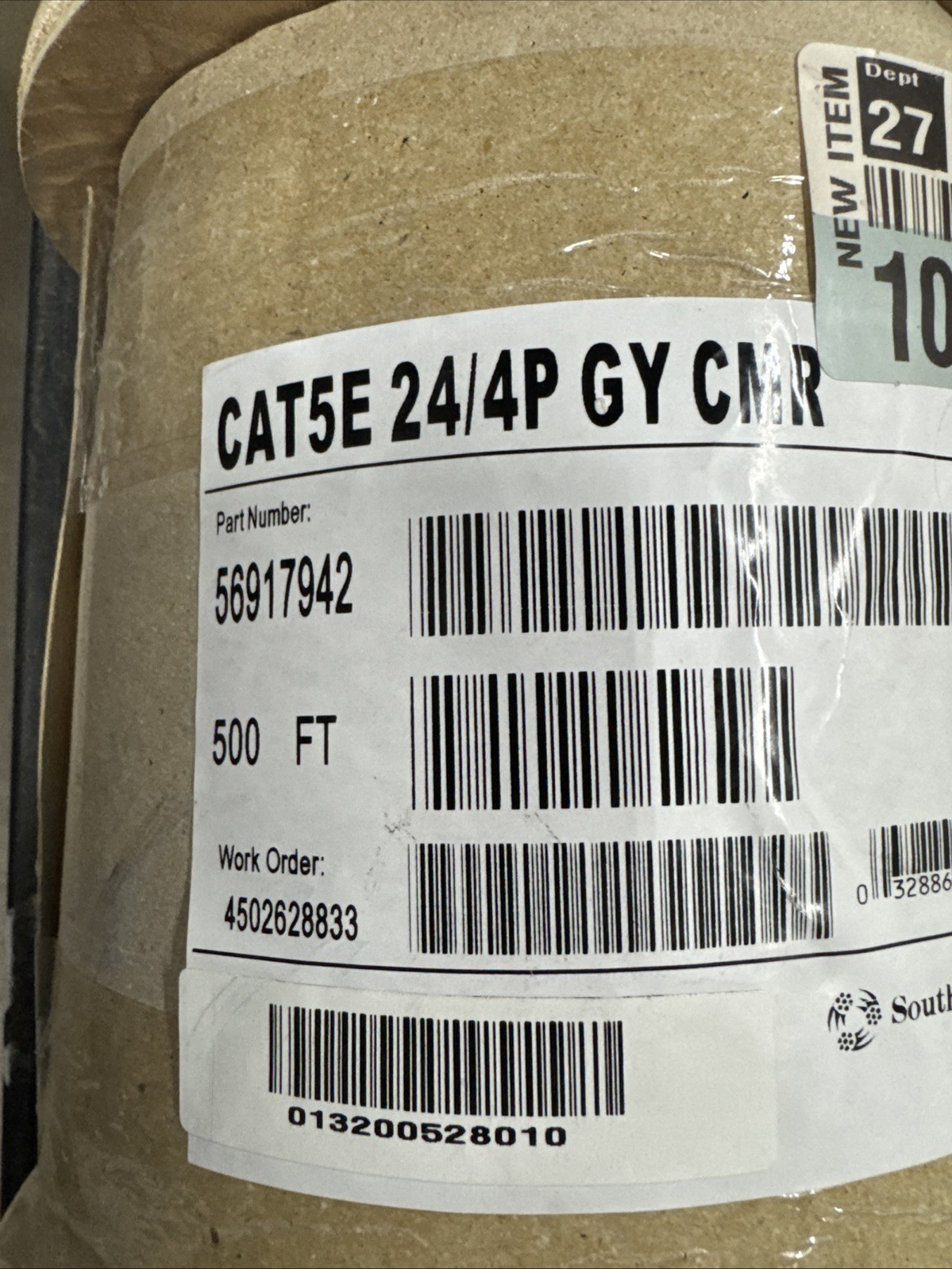 Southwire Signal Cat5 24/4P 500ft Spool New Part #56917942