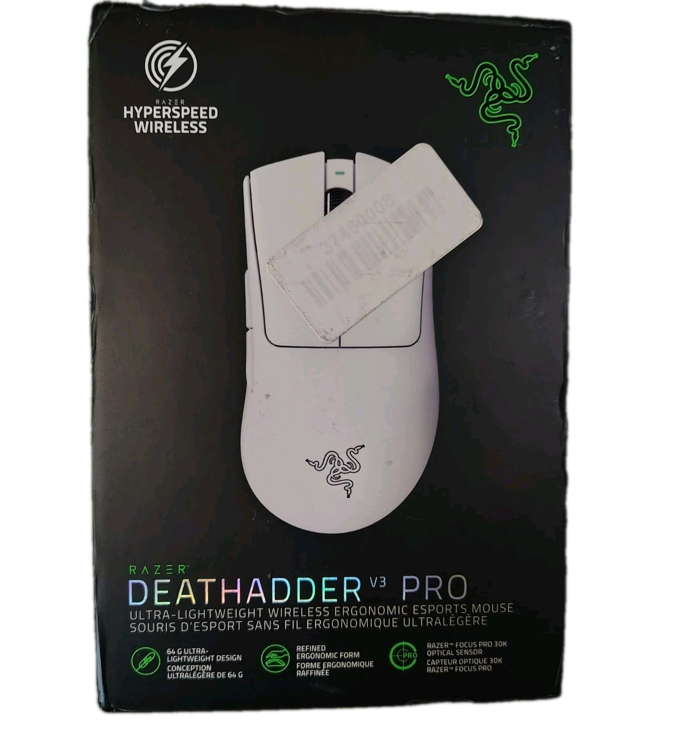 Razer DeathAdder V3 Pro Wireless Optical Gaming Mouse (white) (sealed)