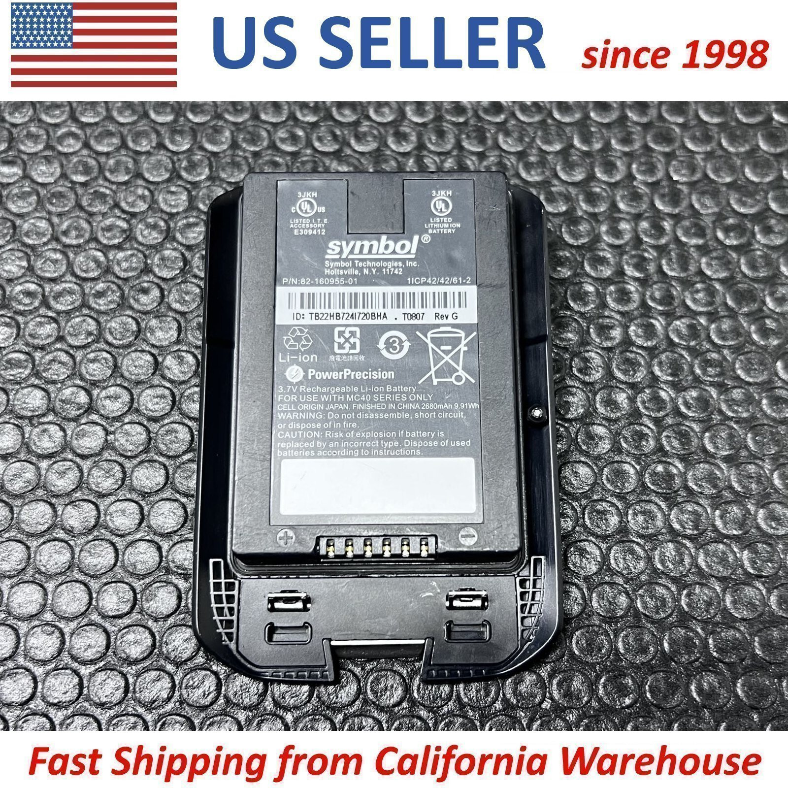 Symbol Zebra Motorola MC40 Scanner Rechargeable 3.7V Li-ION Battery 82-160955-01