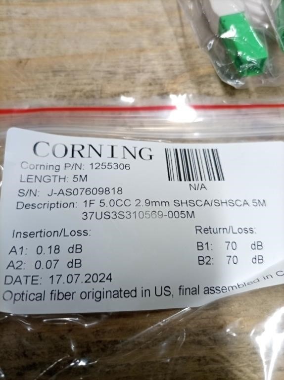 Corning ClearCurve 9-Pack 5M 1F Compact Drop Fiber Patch Cable Single Mode NEW