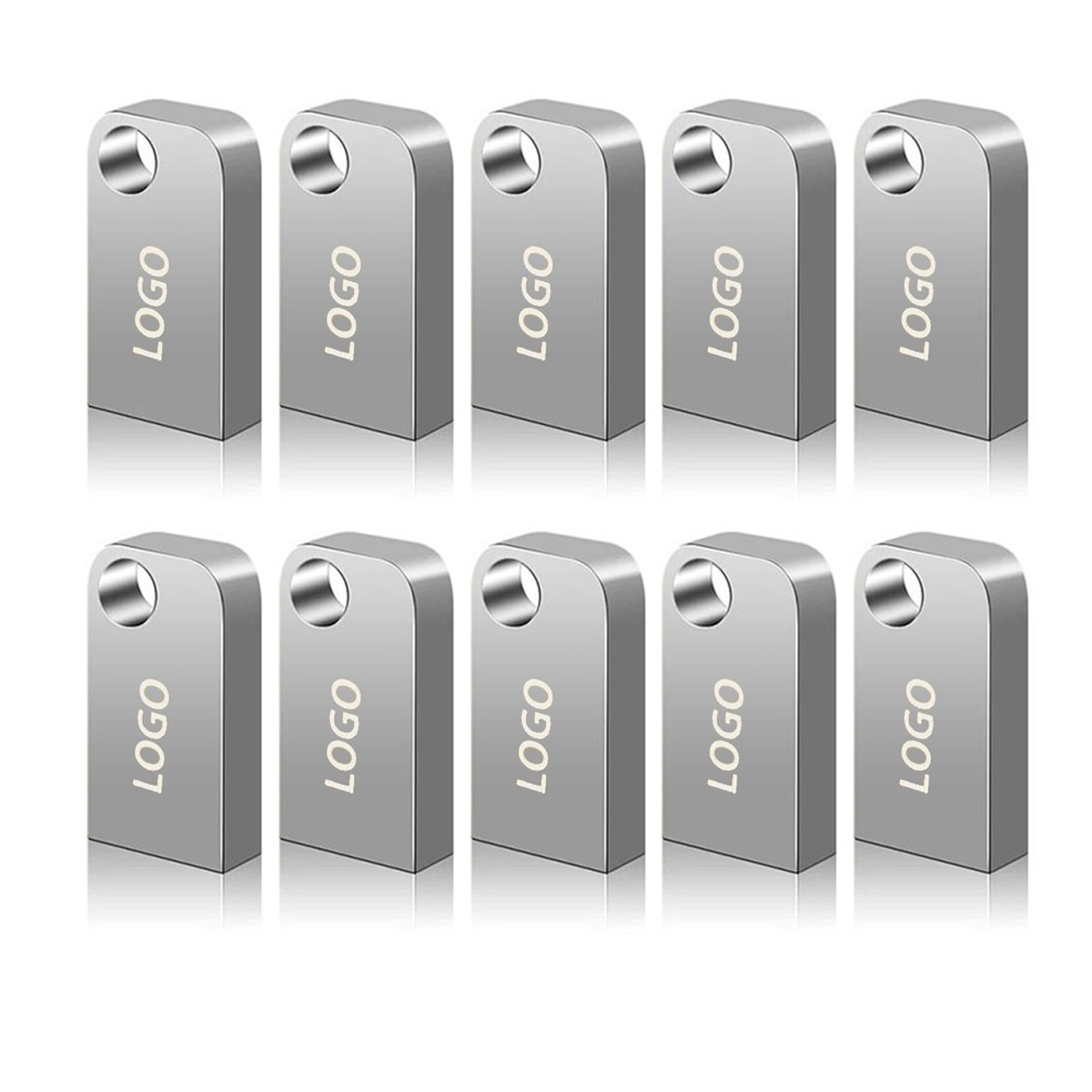 Lot 30PCS 1/2/4/8/16GB Mini Metal USB Flash Drive Memory Storage Custom Logo