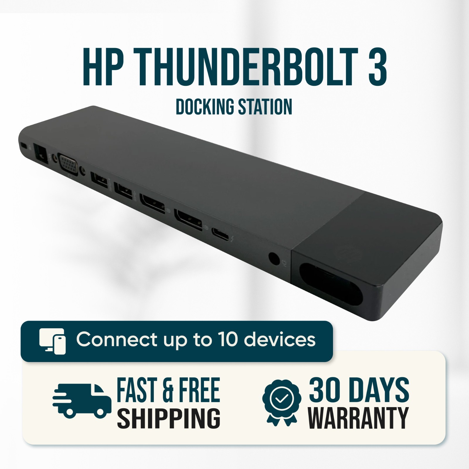 HP Elite Thunderbolt 3 USB-C Dock Station Port Replicator 841830-001 NO ADAPTER