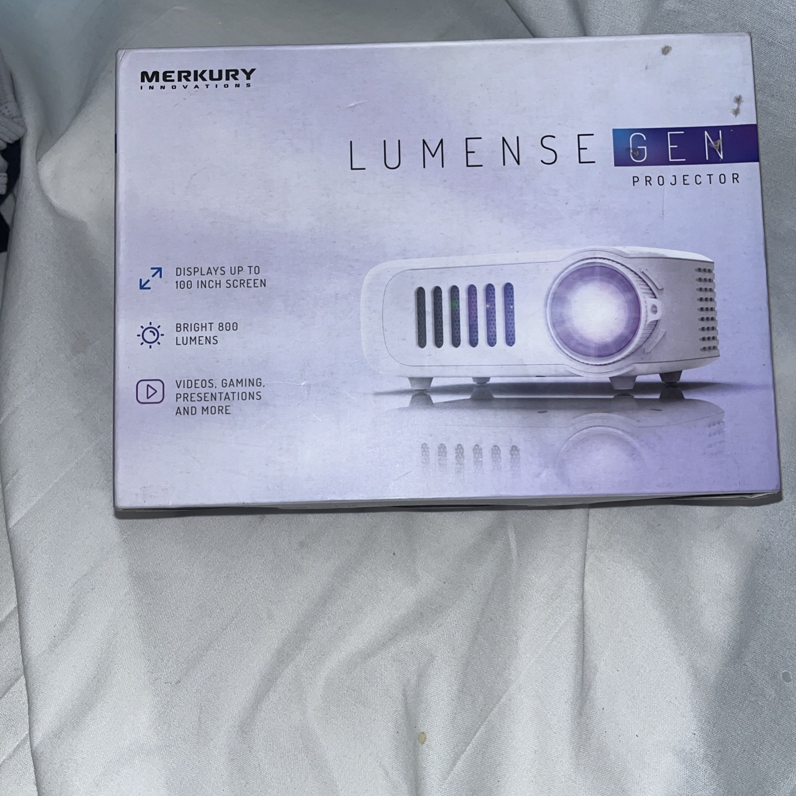 Merkury Innovations Lumense GEN Projector - 800 Lumens Displays Up To 100 Inchs