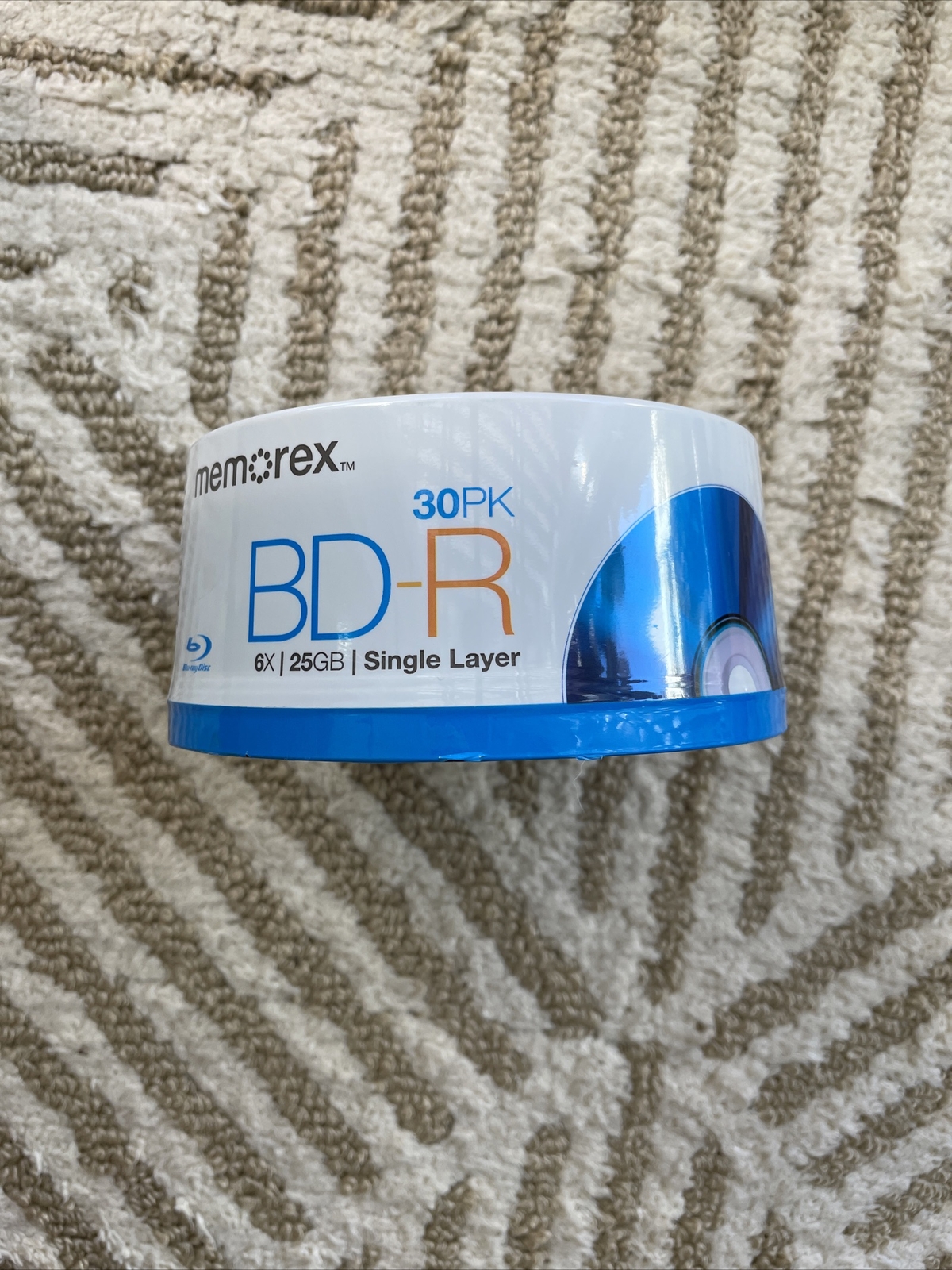 30-pk Memorex Blu-Ray Discs BD-R 4X 25GB; Single Layer Discs for HD Media
