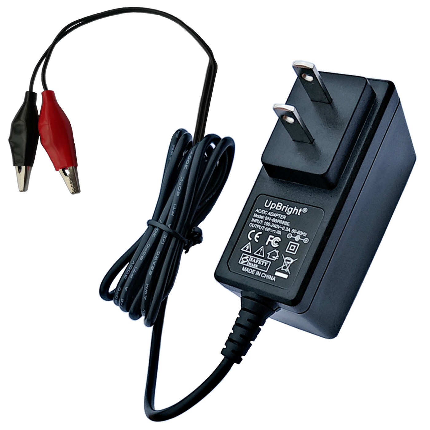 AC Adapter Alligator Clips For ExpertPower EPC122 12V 2A Lithium LiFePO4 Battery