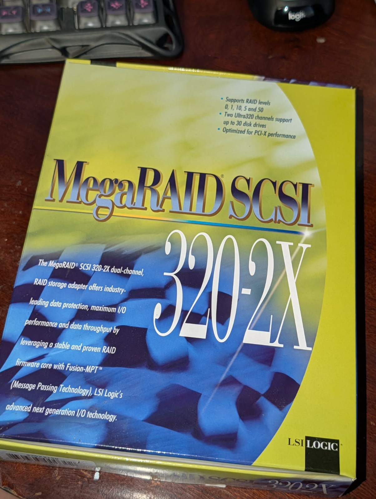 LSI MegaRAID Dual Ultra320 320-2X PCI-X x8 w/ 128MB Card SCSI320 BNIB NEW MINT
