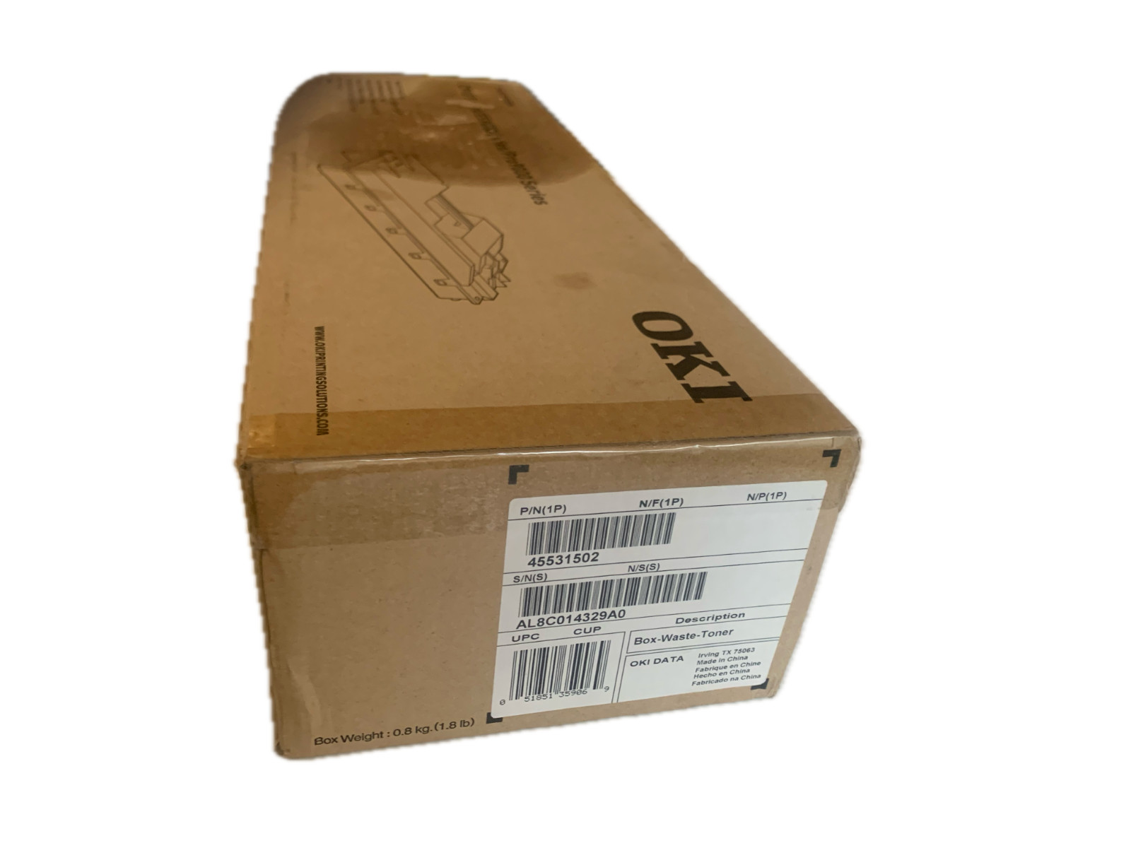 45531502 Original OEM Okidata Waste Toner Collector Genuine Sealed