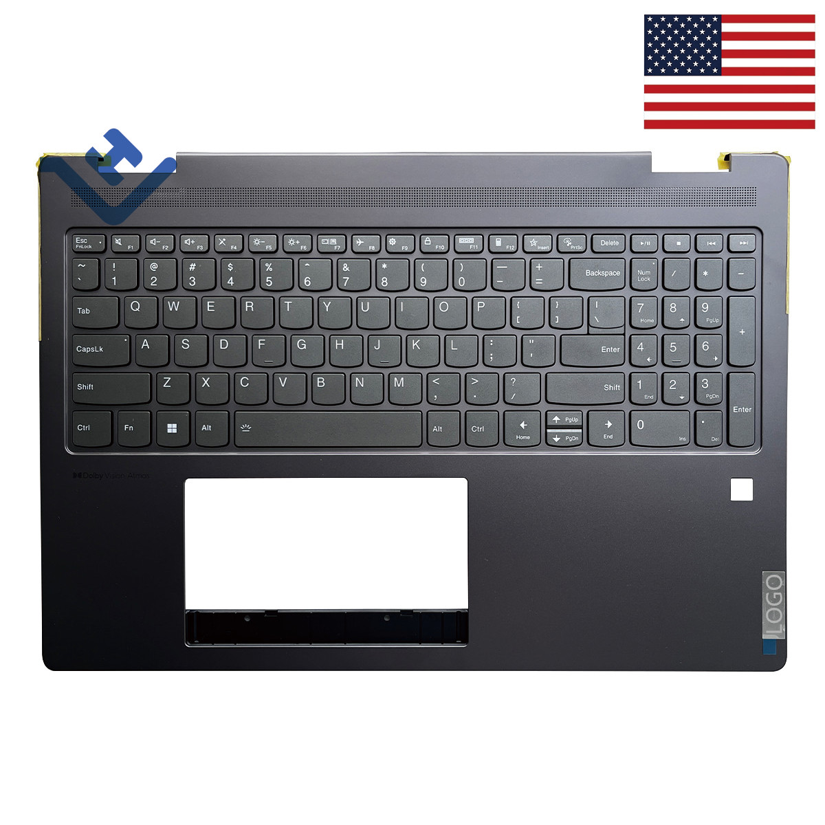 New For Lenovo Yoga 7 16IRL8 15.6" Upper Case Palmrest Keyboard Cover 5CB1L31865