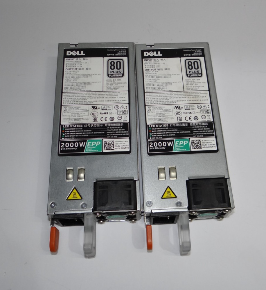 Lot of 2 DELL D2000E-S2 960VR 2000W 80+Platinum Switching Power Supply