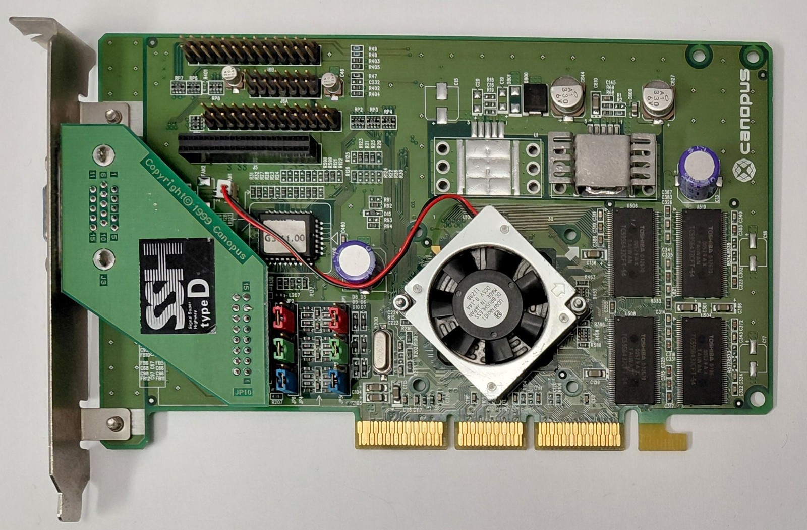 Canopus Spectra F11 AGP Graphics Card (32MB, Nvidia GeForce2 MX, Retro, 2001)