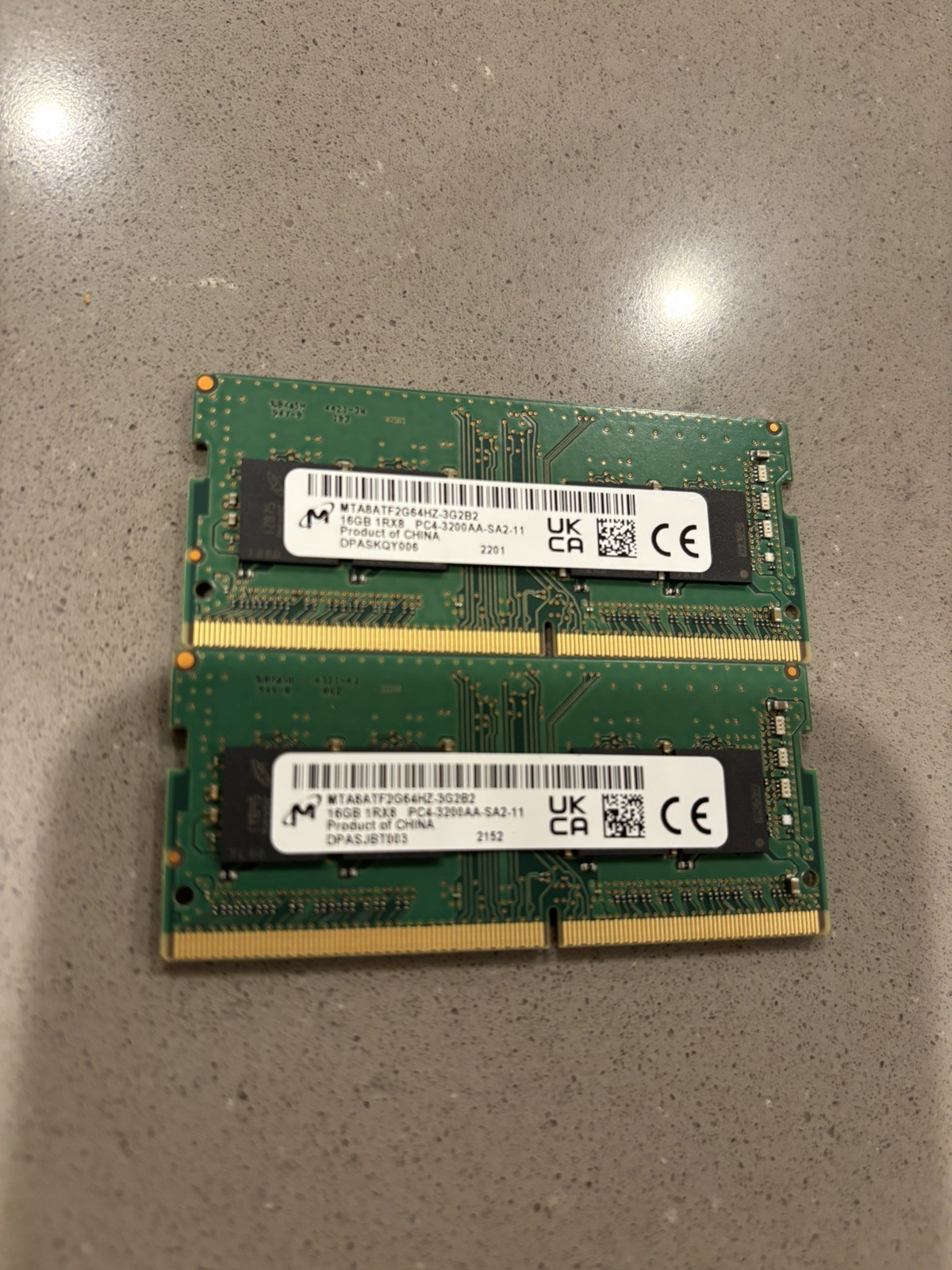 Micron 32GB (2x16GB) 2Rx8  PC4-3200AA - SA2 - 11 LAPTOP RAM