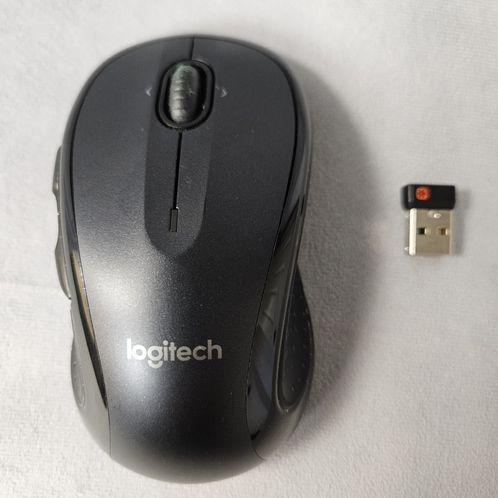 Logitech M510 Wireless Mouse W/ USB Reciever Tested/Works Black Gaming Mouse