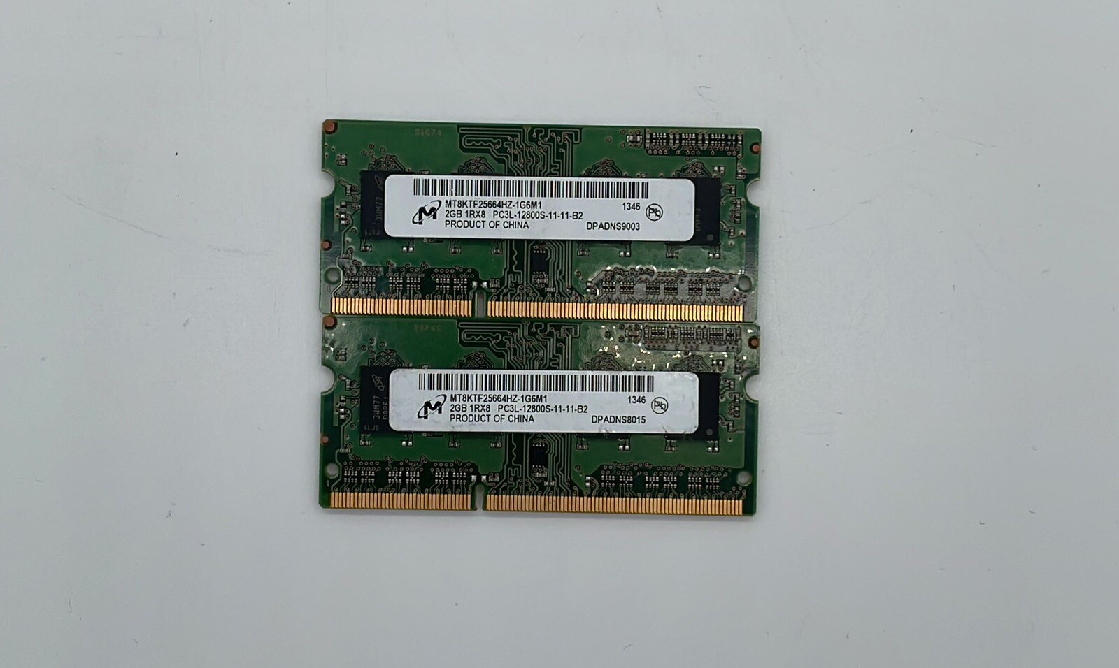 MICRON MT8KTF25664HZ-1G6M1 - 4GB (2x2GB) DDR3 SODIMM RAM LAPTOP RAM PC3L-12800S