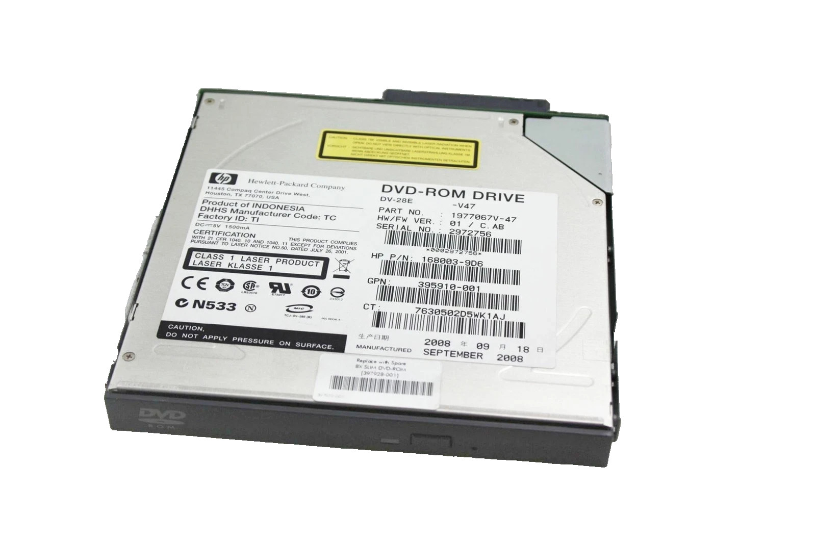 HP Proliant DL785 DL740 DL360 DL580 G3 Server DV-28E CD-ROM Optical Drive