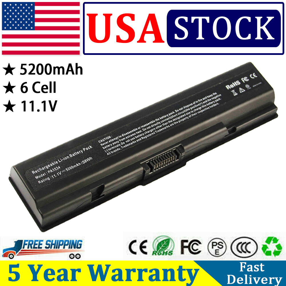 PABAS098 PA3534U-1BRS 6Cell Battery for Toshiba Satellite PA3727U PA3535U Laptop