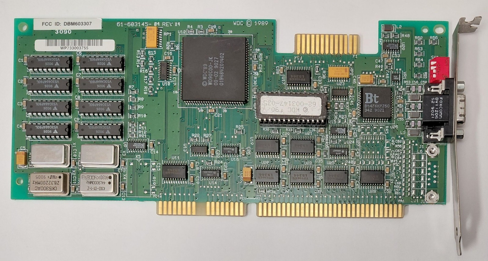 Philips 603307 ISA Graphics Card (Western Digital WD90C00, 256KB, Retro, 1990)