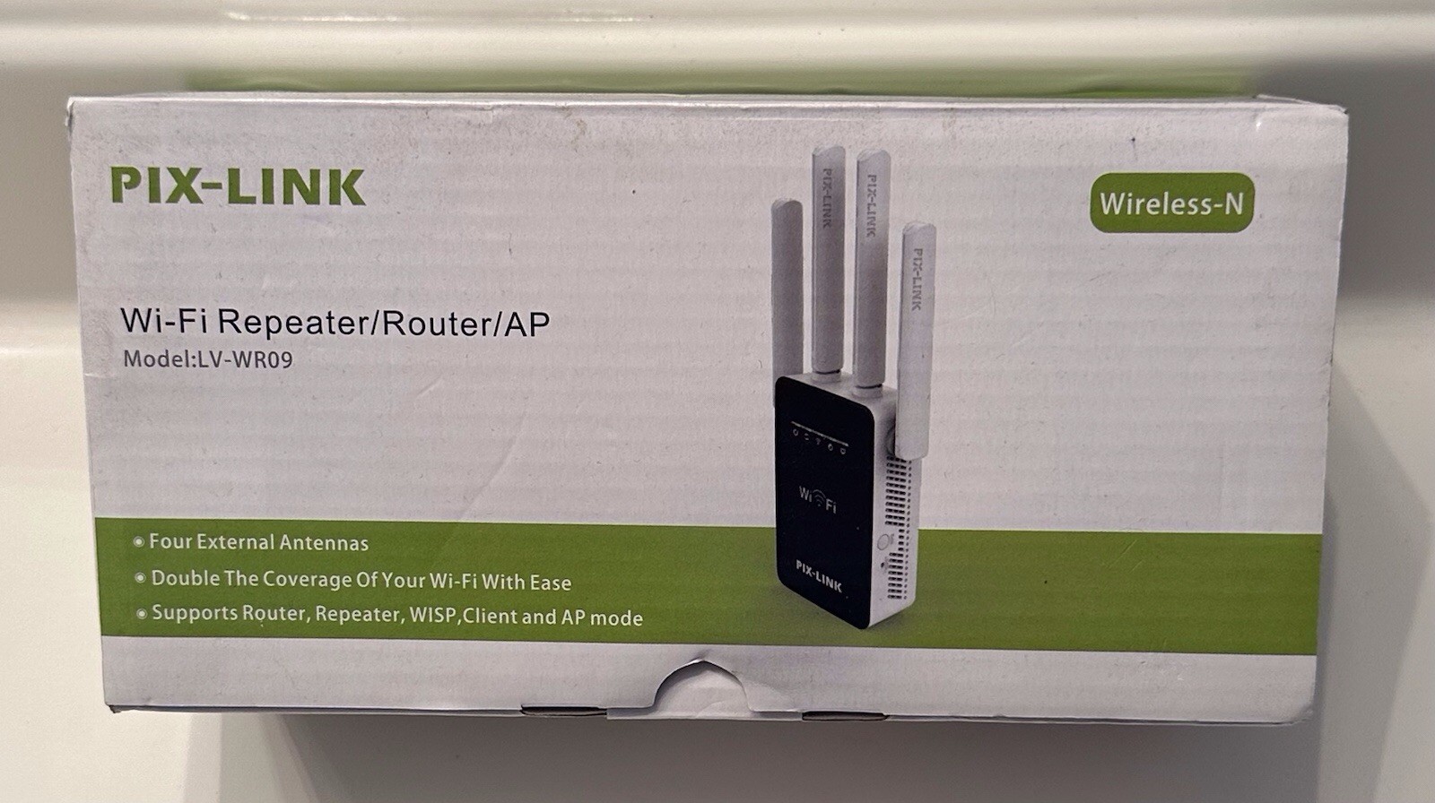 Wireless-N Pix-Link Wi-Fi Repeater Router /AP Model LV-WRO9 Double The Coverage