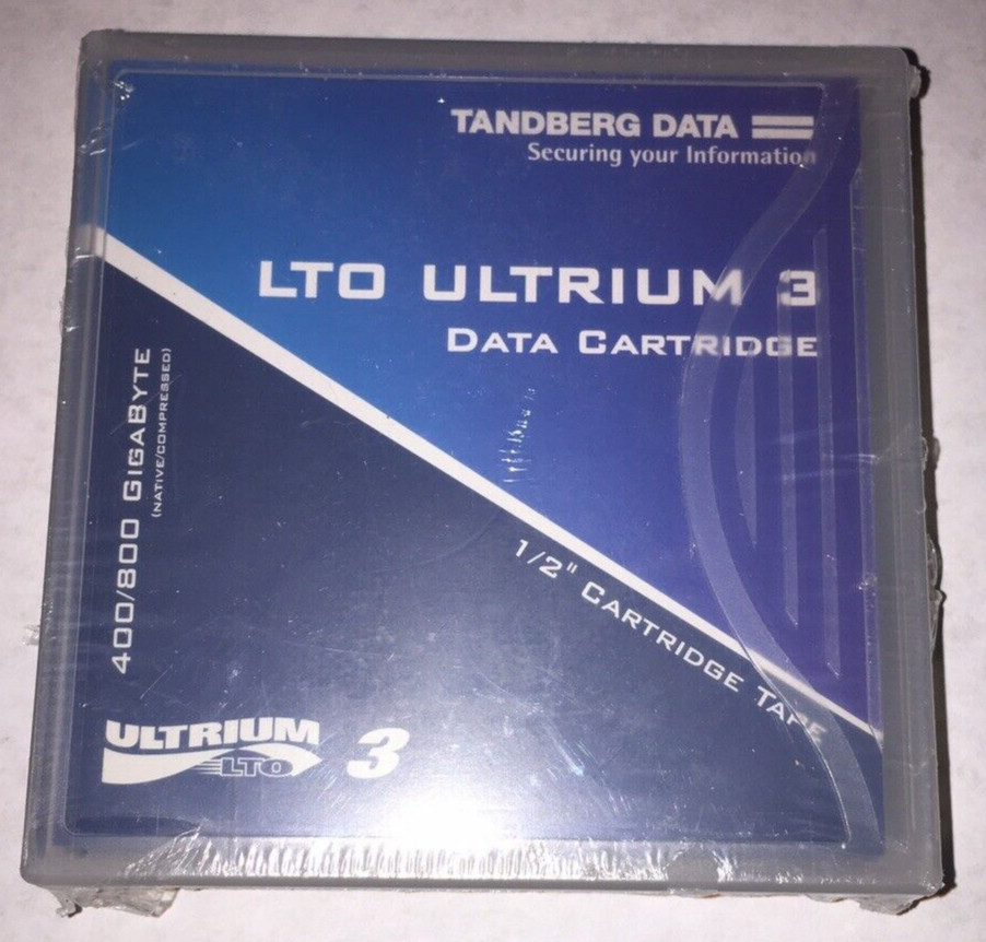 Brand new  Tandberg Data LTO Ultrium 3 Data Cartridge 400/800GB 1/2"