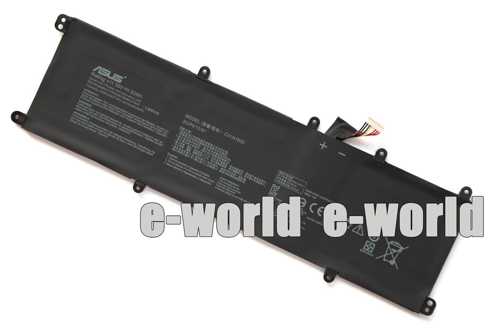 New Genuine C31N1622 Battery for Asus ZenBooK UX3430UA UX430UA UX530UQ UX530UX