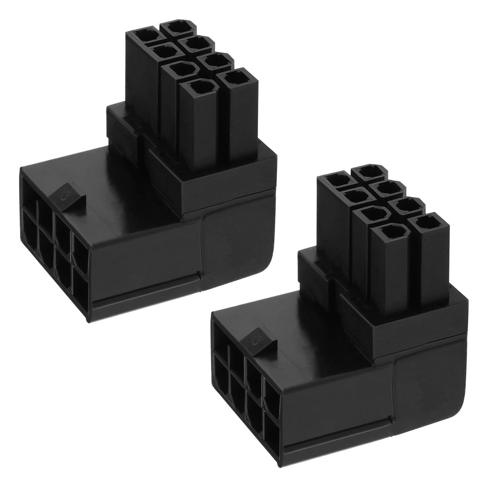 2PCS ATX 8 Pin 90 Degree Angled GPU Power Adapter