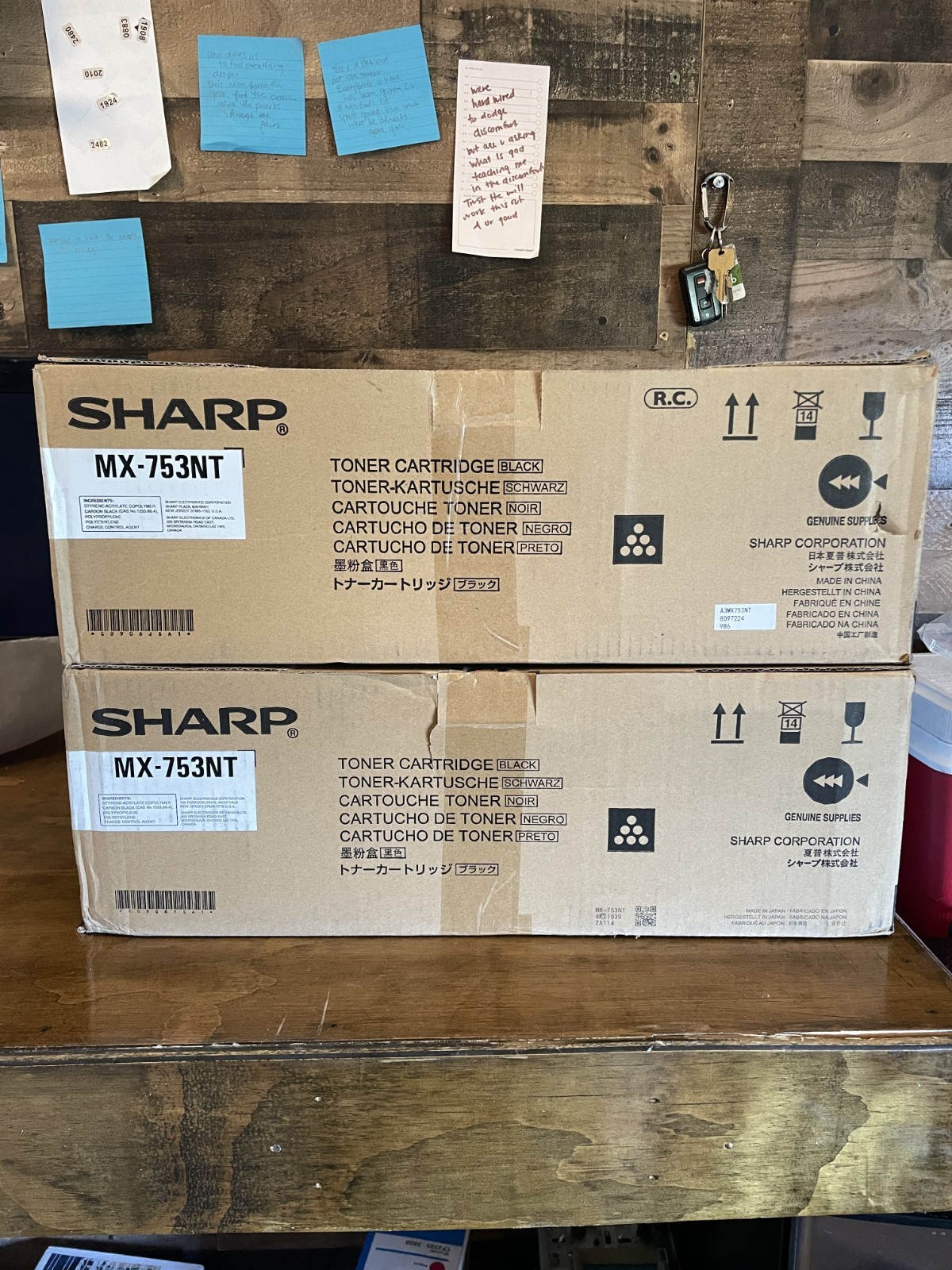 Lot 2 - Genuine Sharp MX-753NT Black Toner Cartridge