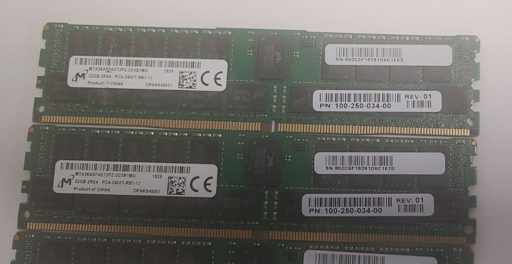 Micron (4 X 32GB) 128GB 2Rx4 PC4-2400T-RB1-11 Registered ECC Memory  (Z5)