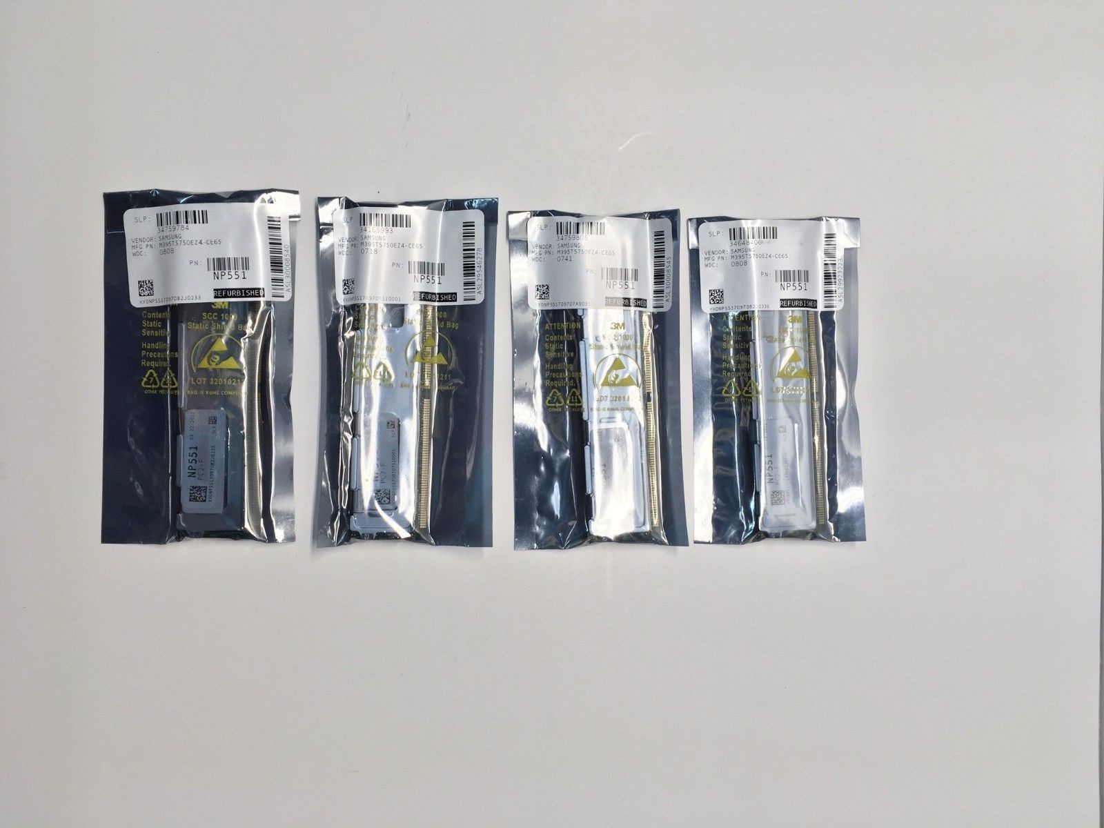 Samsung Shielded Memory 4 X 2GB M395T5750EZ4-CE65 0747 ( lot of 4 )