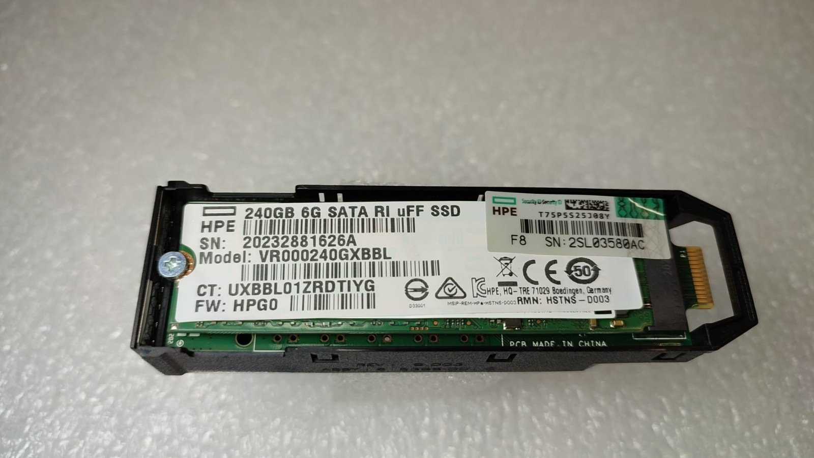 HPE 240GB SATA MU M.2 2280 DS RI BOOT SSD VR000240GXBBL P25248-001