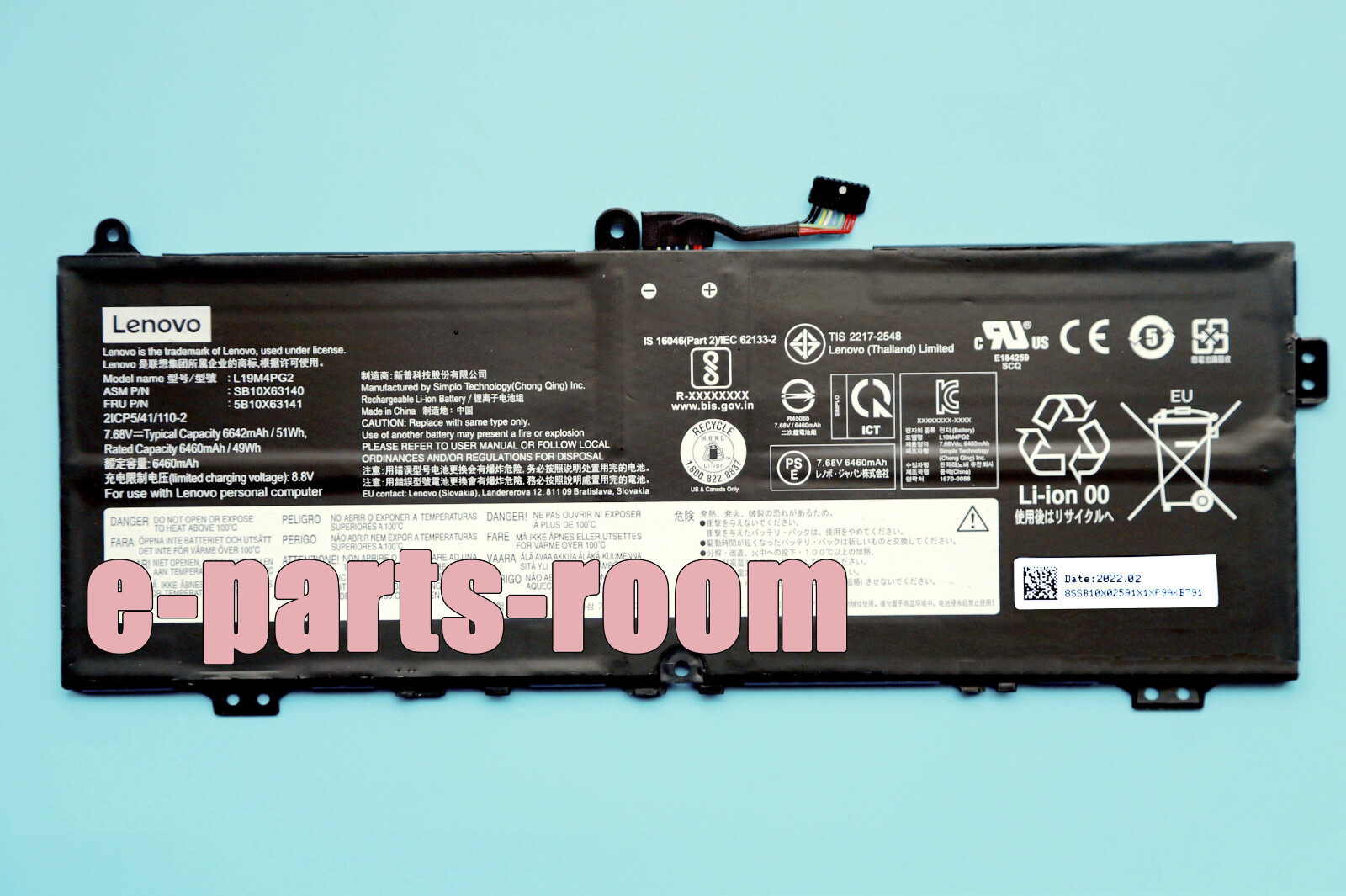 Genuine L19M4PG2 L19L4PG2 L19D4PG2 Battery for Lenovo Ideapad Flex 5 CB-13IML05 