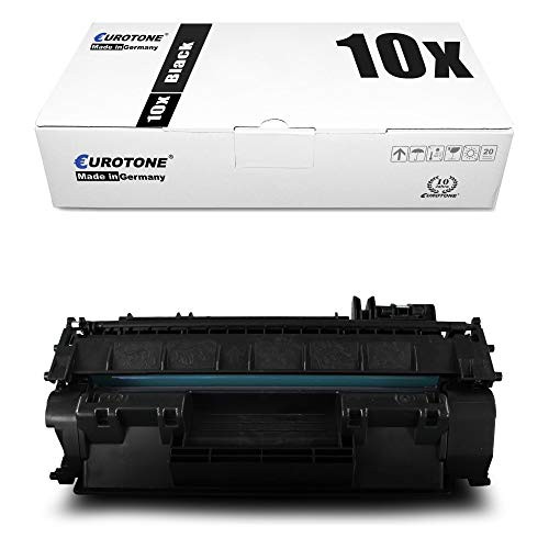 Eurotone 10x Toner Cartridge Eurotone instead of CE505A 05A P2034 P2035 P2033 P2054