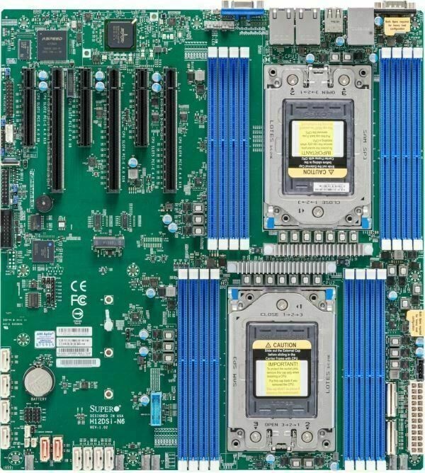 Supermicro H12DSI-N6 Motherboard EATX For AMD EPYC 7002/7003 Rome/Milan CPU SP3