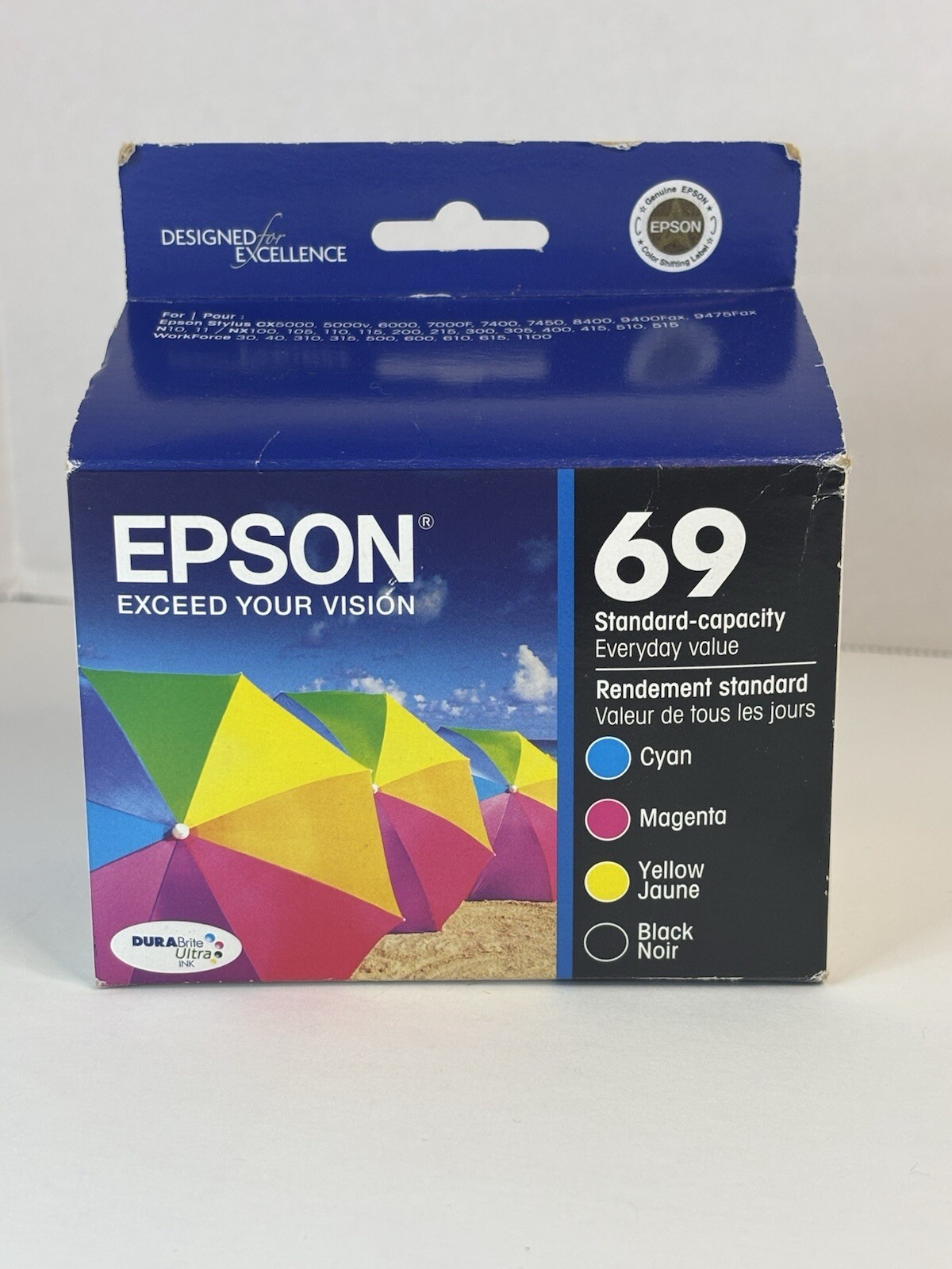 Epson 69 T069520 Color Inkjet Cartridge 4-Pack: Cyan, Magenta & Yellow- Exp.2015