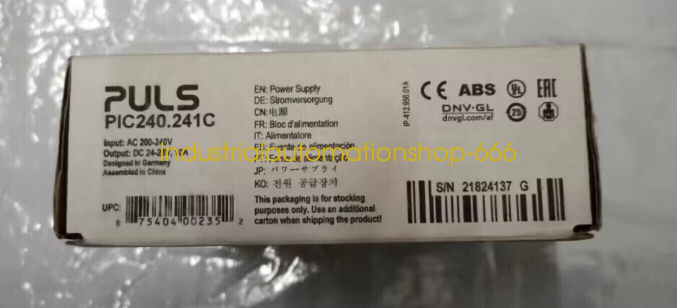1PC NEW Puls PIC240.241C Power Supply Output 24-28VDC Via DHL or FedEX