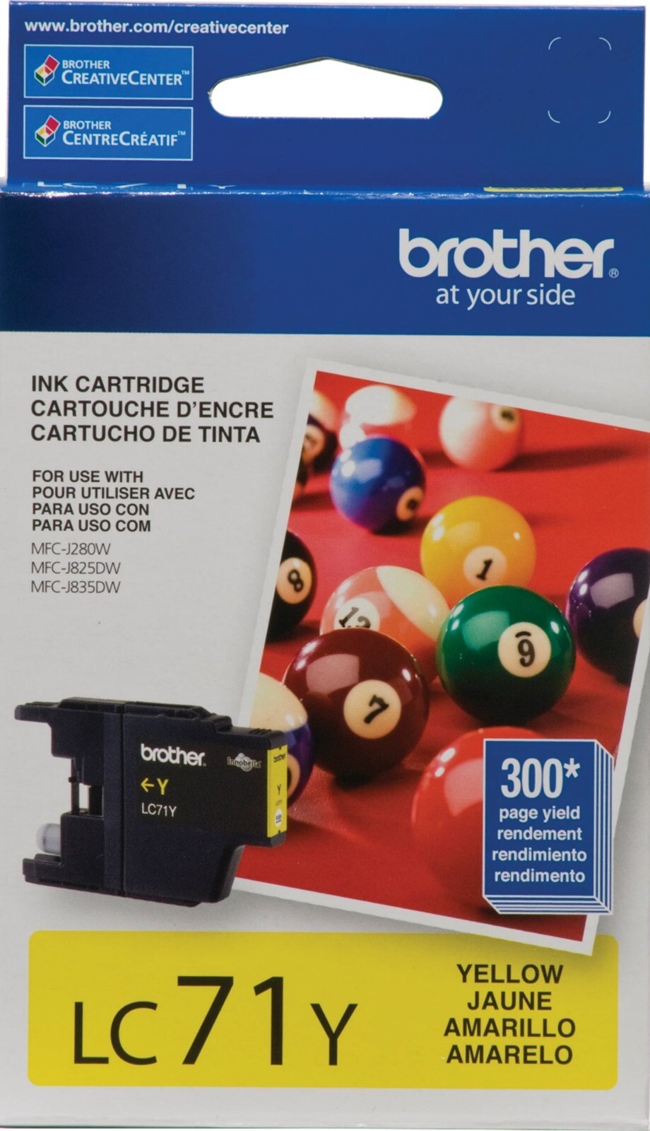 New Genuine Brother LC71 Yellow Ink Cartridge MFC-J435W MFC-J625DW