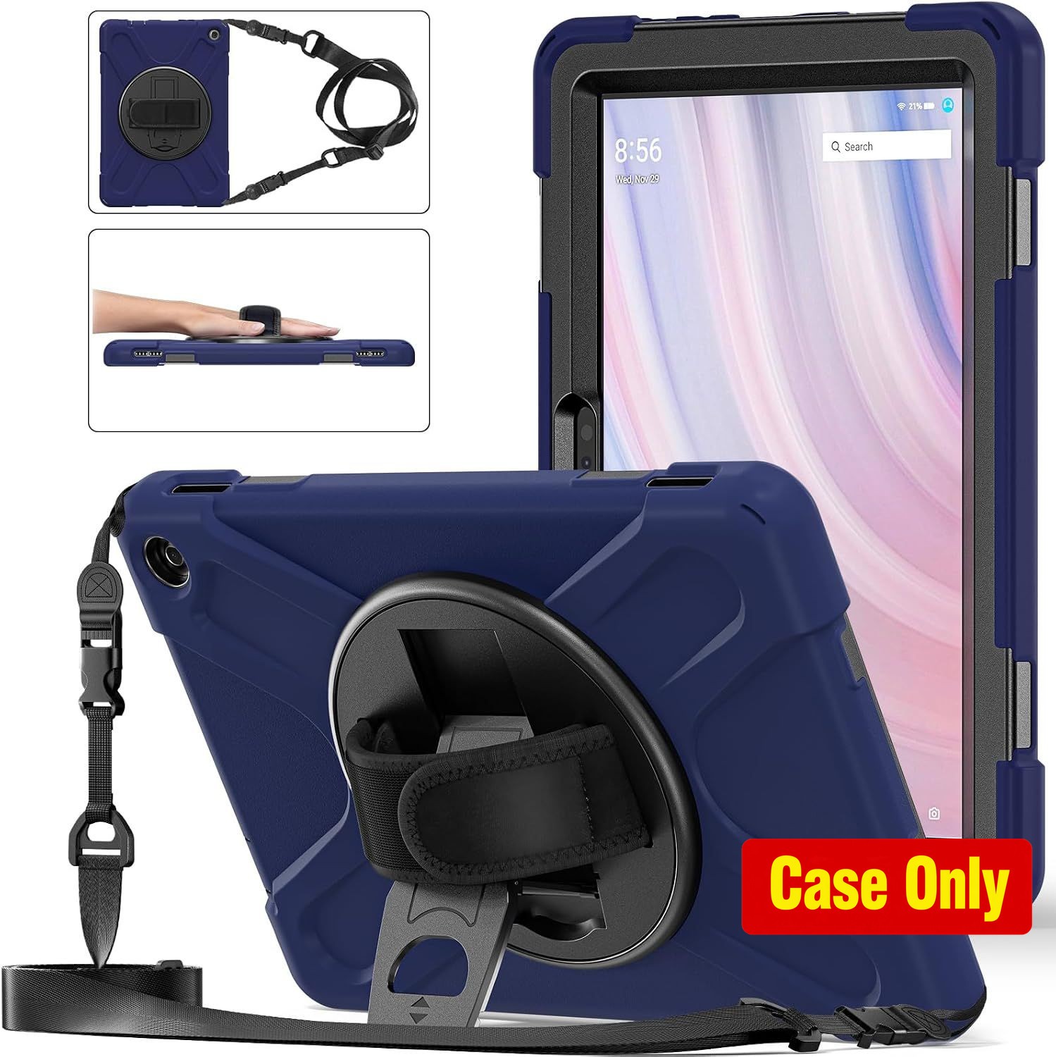 Case for Fire HD 10 Tablet 13th Gen 2023, Rugged Shock-Proof Armor with Kickstan