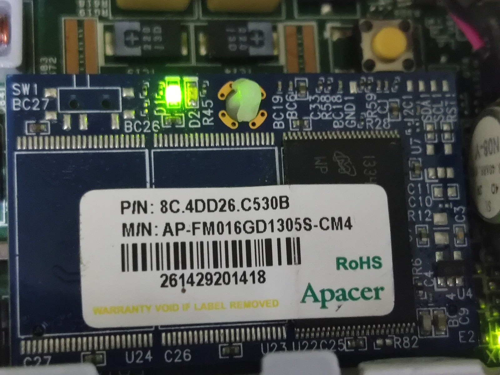 100% Tested - 1PCS Apacer 16GB 44Pin IDE Flash Notebook DOM FLASH PATA Module