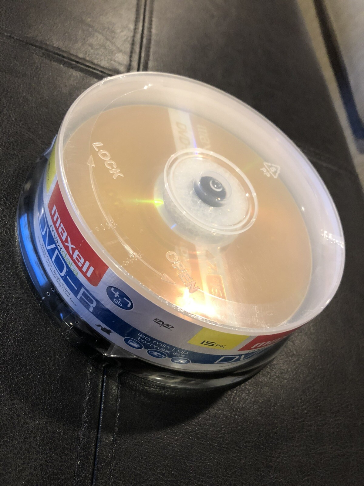 Maxwell DVD-R Discs 4.7GB/16X/120 MIN Brand New/Sealed 15 Pack Maxdata