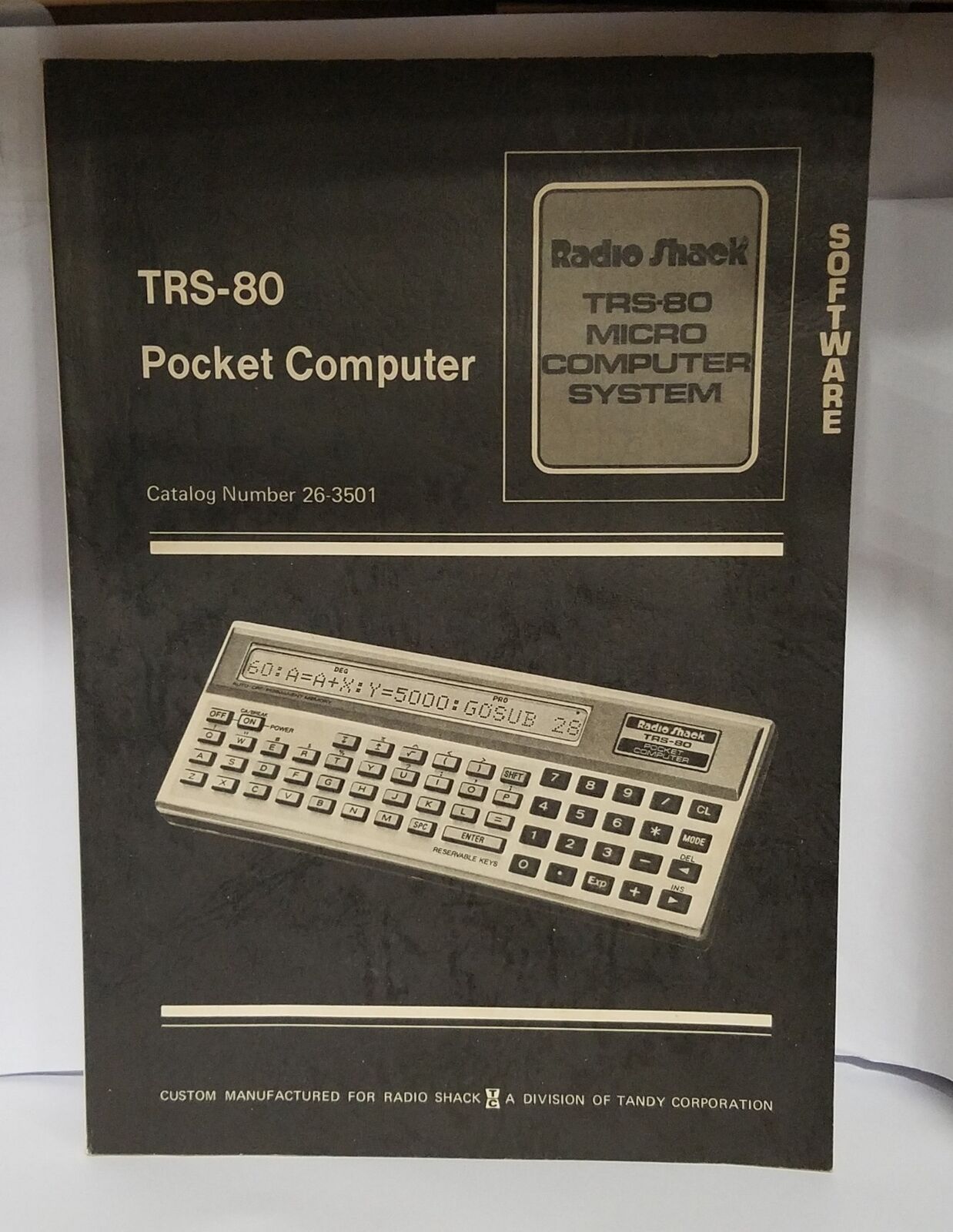 Vintage Radio Shack TRS-80 Pocket Computer Manual Only 26-3501