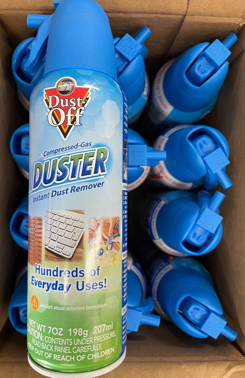 Falcon Dust-Off Compressed Gas Duster - 12 Pack 7oz Cans