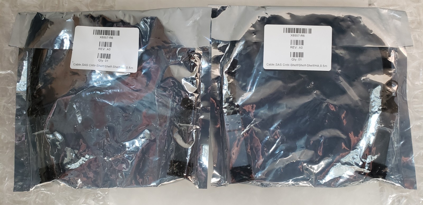 Pair of NetApp X6557-R6 SAS Cable NEW *SEALED*